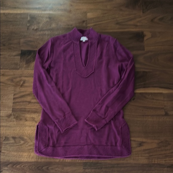 Tory Burch Rich Purple/Dark Pink Knit Sweater - Picture 1 of 7